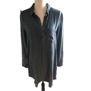 Women's‎ Shirt Tunic or Dress Button Walter Baker Blue Denim Long Sleeve Medium